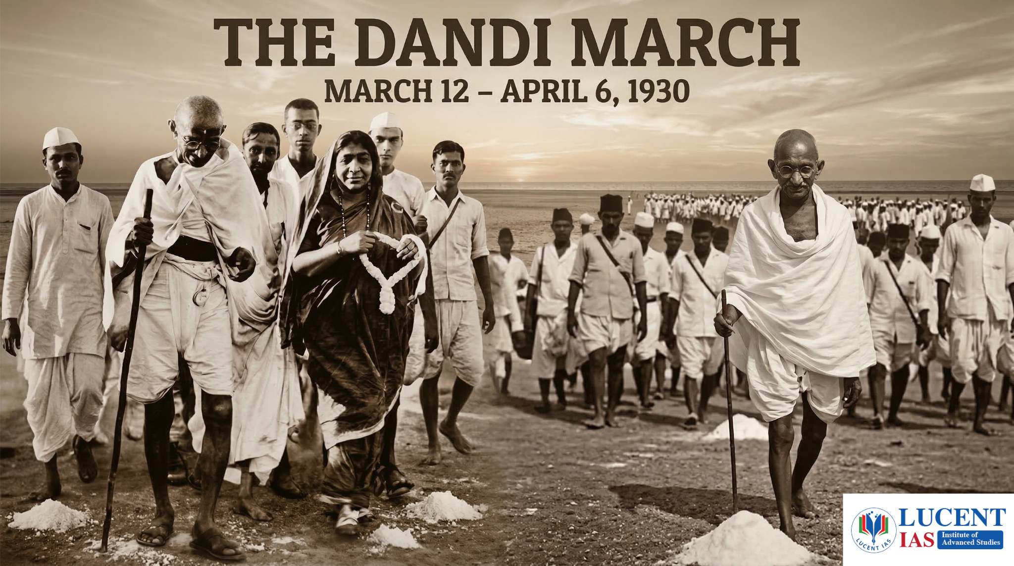 96 Years of Dandi March : revisit how Mahatma Gandhi led a peaceful protest against the British salt tax, inspiring millions and transforming India’s freedom struggle into a powerful mass movement. Important for APSC & UPSC(Prelims & Mains). Read more below.