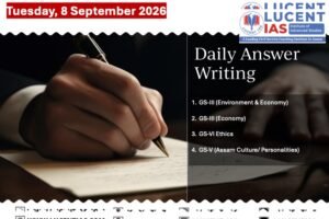 APSC Mains Answer Writing 7 and 8 September 2026 on food security sovereign ratings AI and Bhupen Hazarika