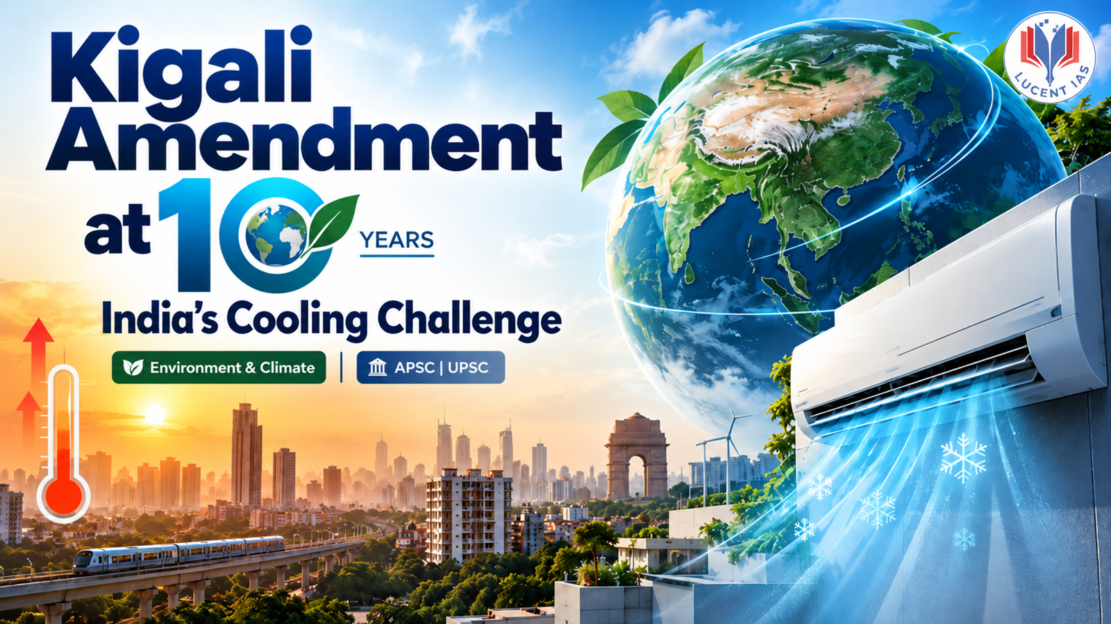 nderstand the Kigali Amendment at 10, India’s HFC phase-down schedule, rising cooling demand, India Cooling Action Plan, sustainable cooling solutions and key APSC-UPSC facts.